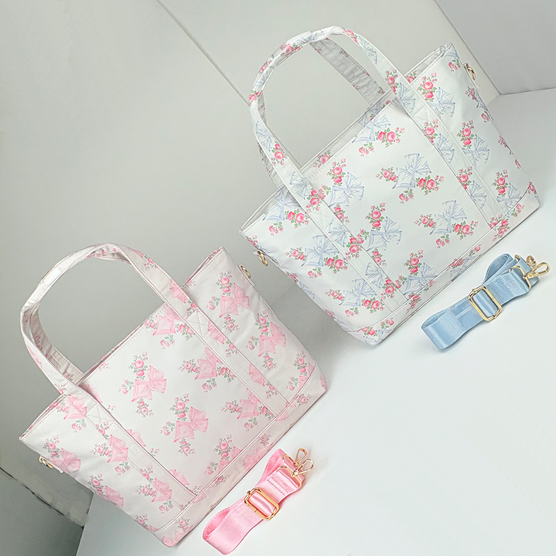 Luxury Bags For Summer - Fashion Floral Printed Tote Bag For