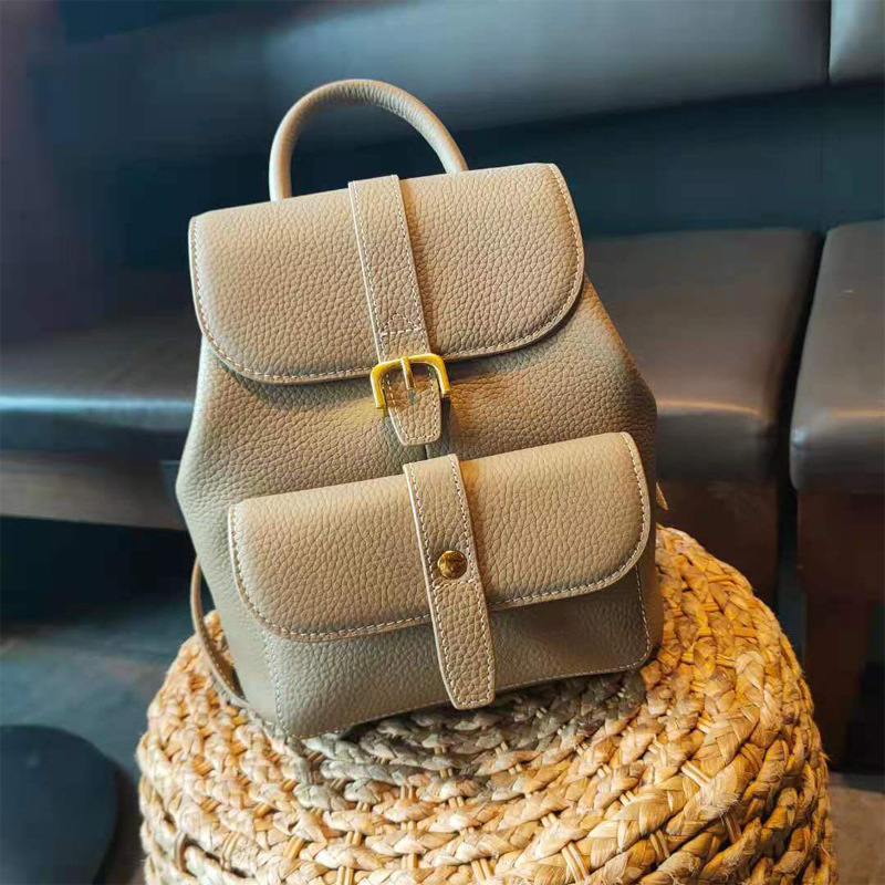 Luxury Bags Quality - Genuine Cowhide Leather Women's Backpack Luxury