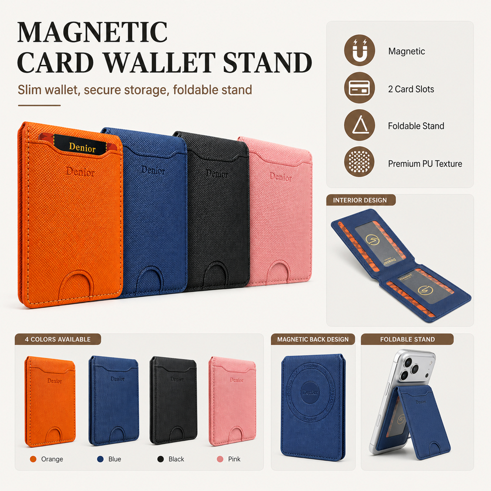 Mobile Phone Wallet Stand Magn - Luxury Bags 리뷰 및 가격