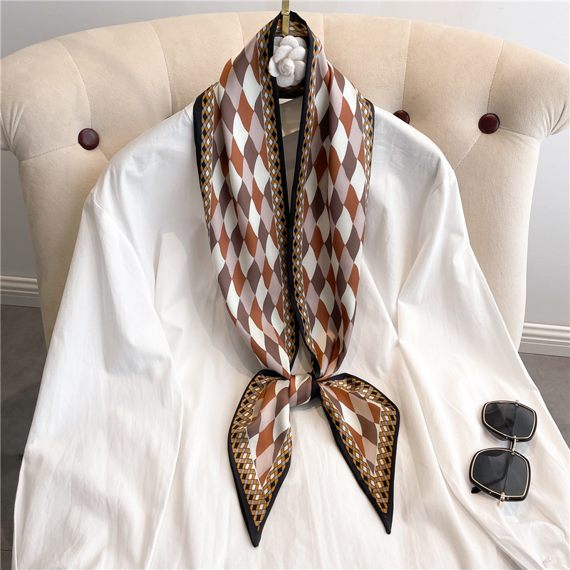 Fashion Print Long Silk Scarf  - Luxury Bags Online 리뷰 및 가격