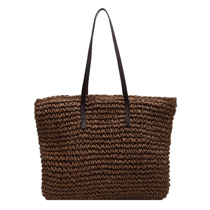Straw Woven Tote Bags Casual L - Luxury Bags Reseller 리뷰 및 가격