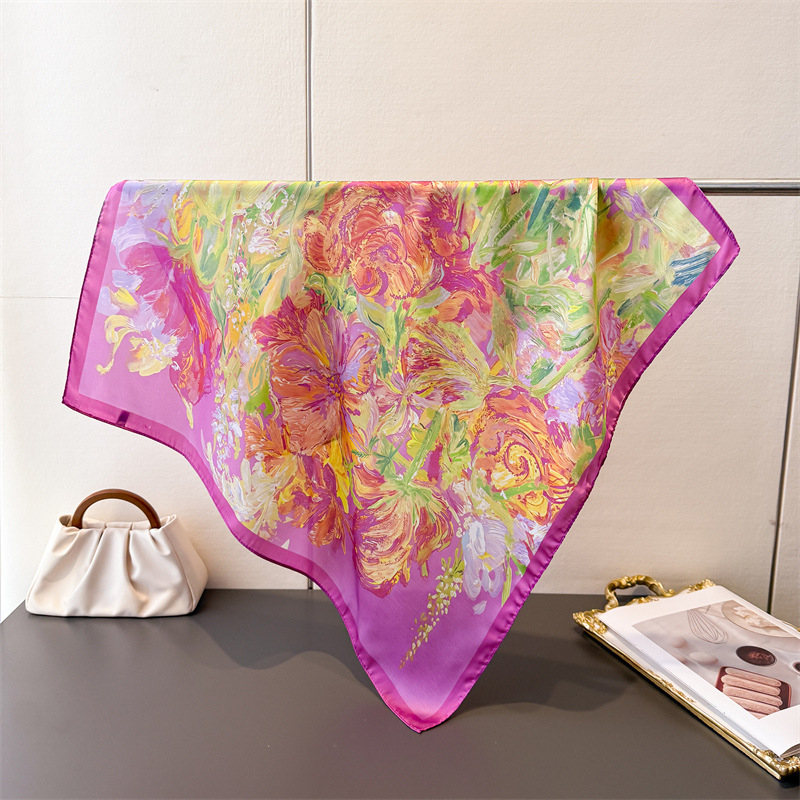 70*70cm Silk Square Scarf Wome - Luxury Bags For Summer 리뷰 및 가격