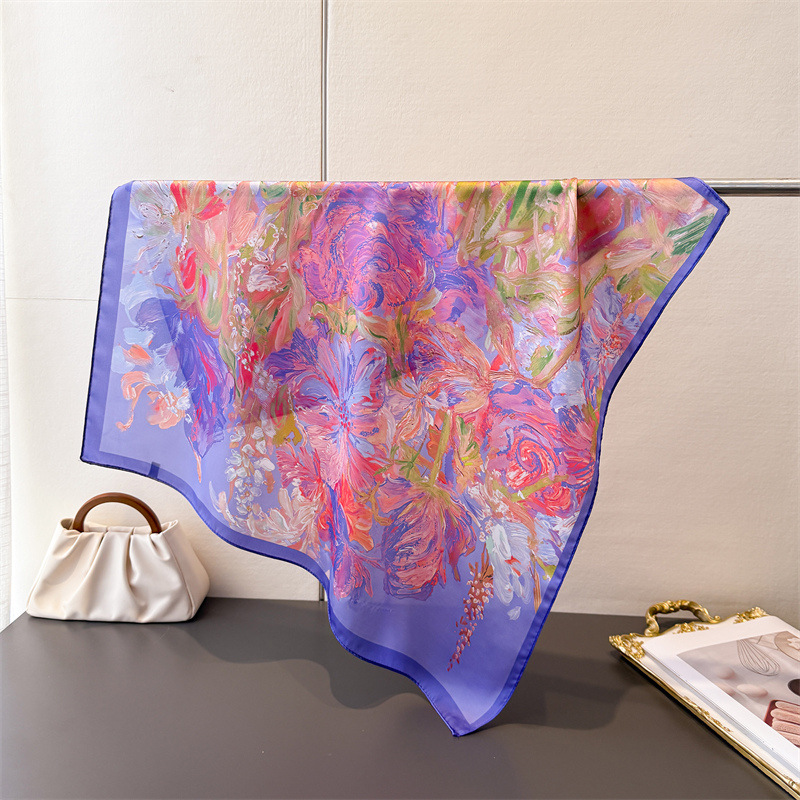 70*70cm Silk Square Scarf Wome - Luxury Bags For Summer 리뷰 및 가격