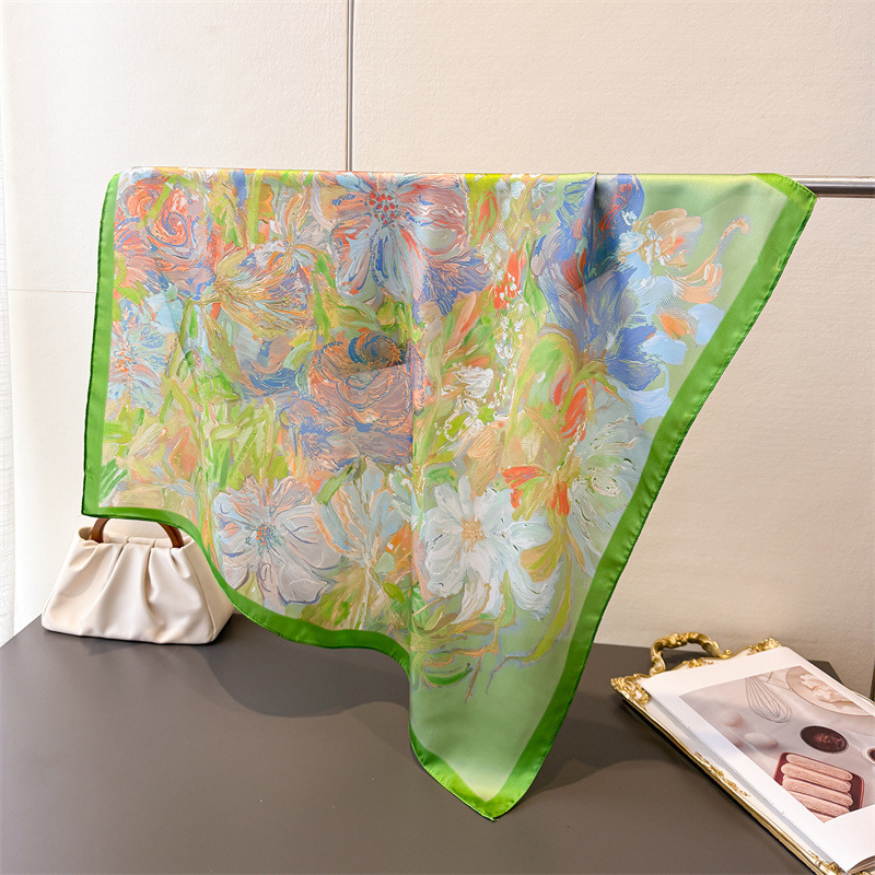 70*70cm Silk Square Scarf Wome - Luxury Bags For Summer 리뷰 및 가격
