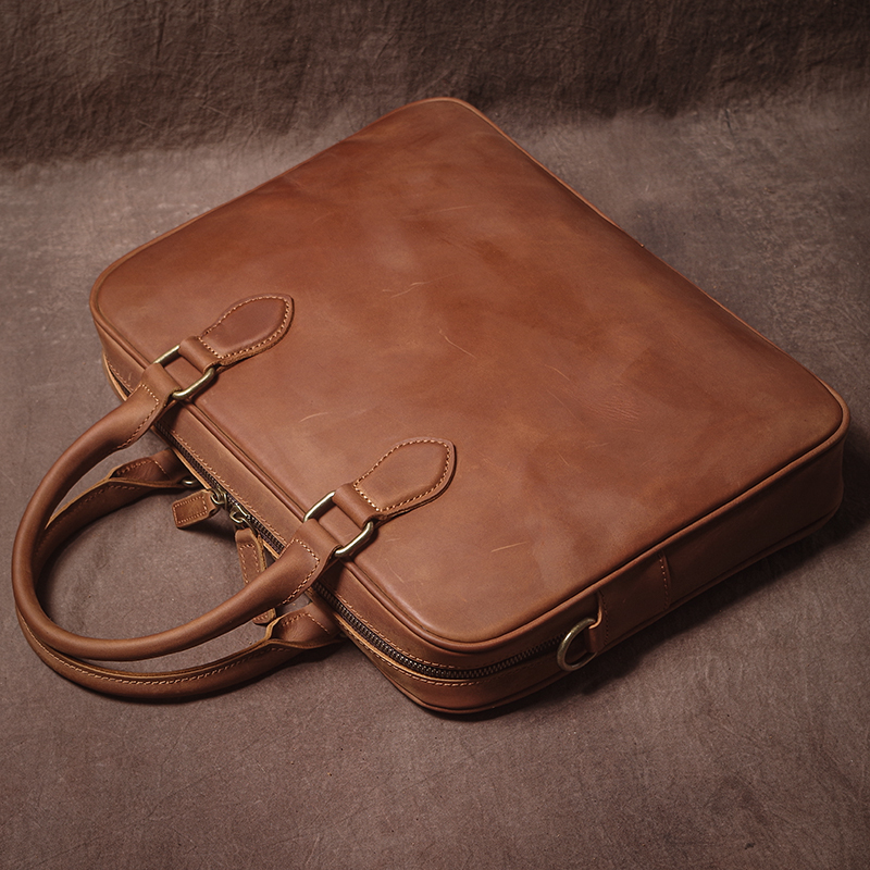 GURO Men Crazy Horse Cowhide B - Luxury Bags Laptop 리뷰 및 가격