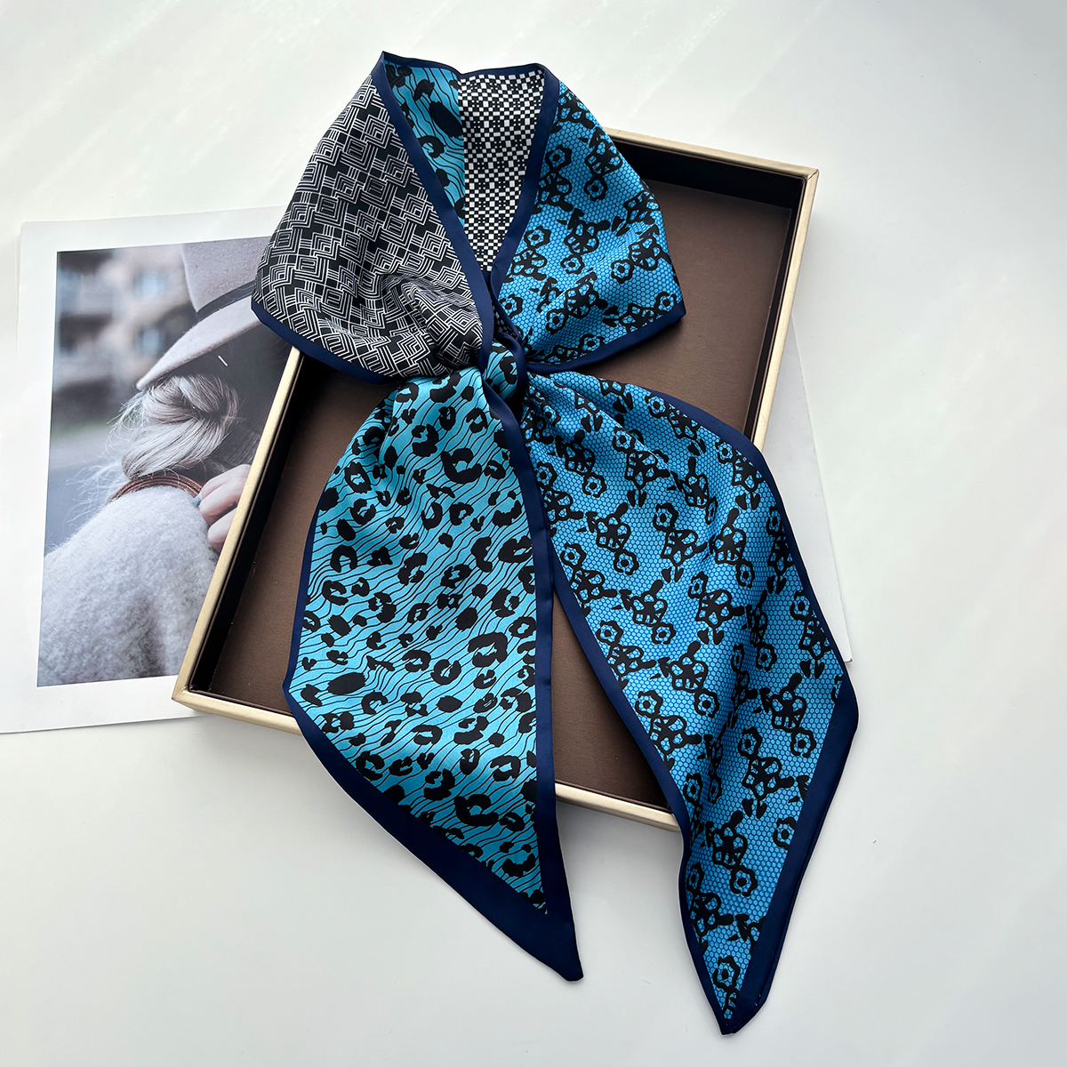 Leopard Printed Skinny Scarf F - Luxury Bags For Summer 리뷰 및 가격
